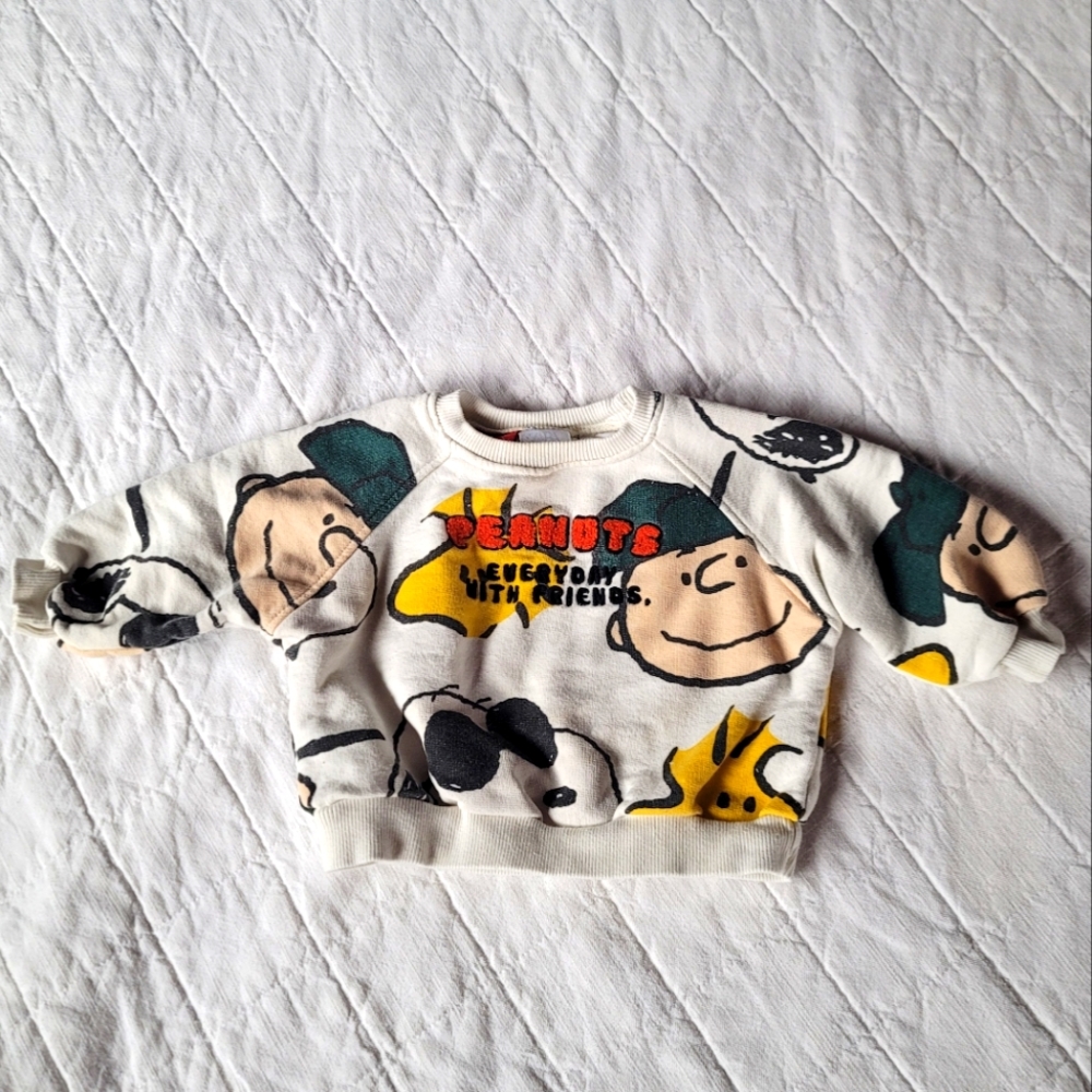 Zara Peanuts sweatshirt 9-12 mo